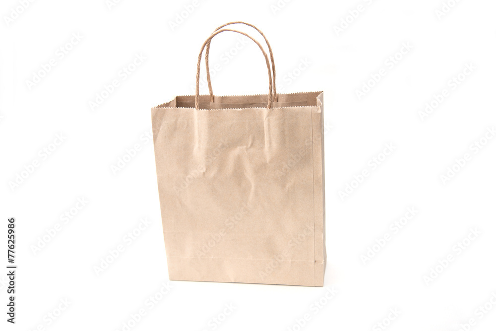 brown paper bags isolate on white background brown paper bags isolate on white background