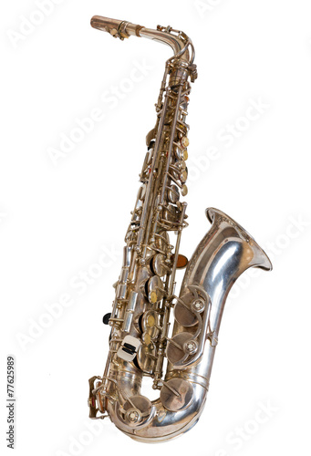 silver saxophone