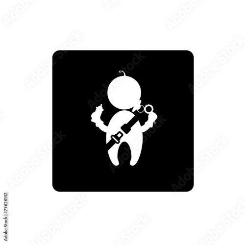 baby with seat belt icon vector photo