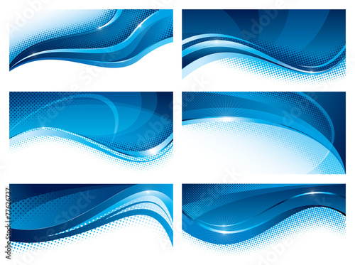 Banners blue set