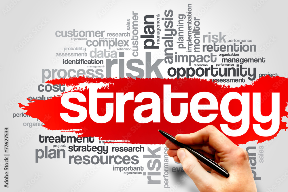 Strategy word cloud, business concept Strategy word cloud, business concept