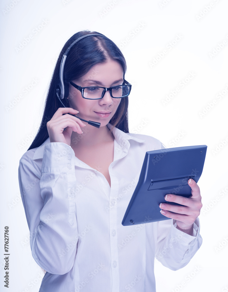 Businesswoman talking on the phone,operator