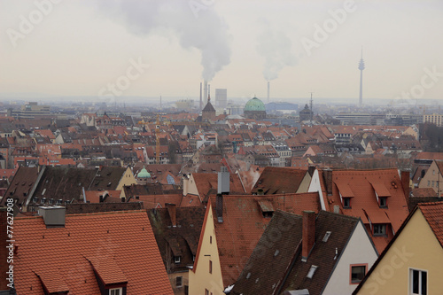 Roofs of Nürnberg in winter