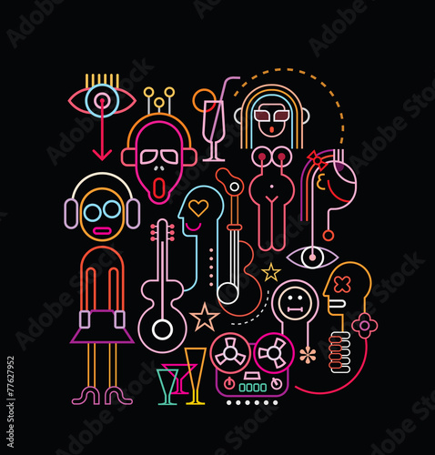 Photography Neon lights art composition