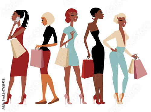 Shopping girls