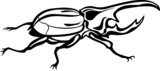 Vector scarab beetle, tattoo style, fully editable eps file