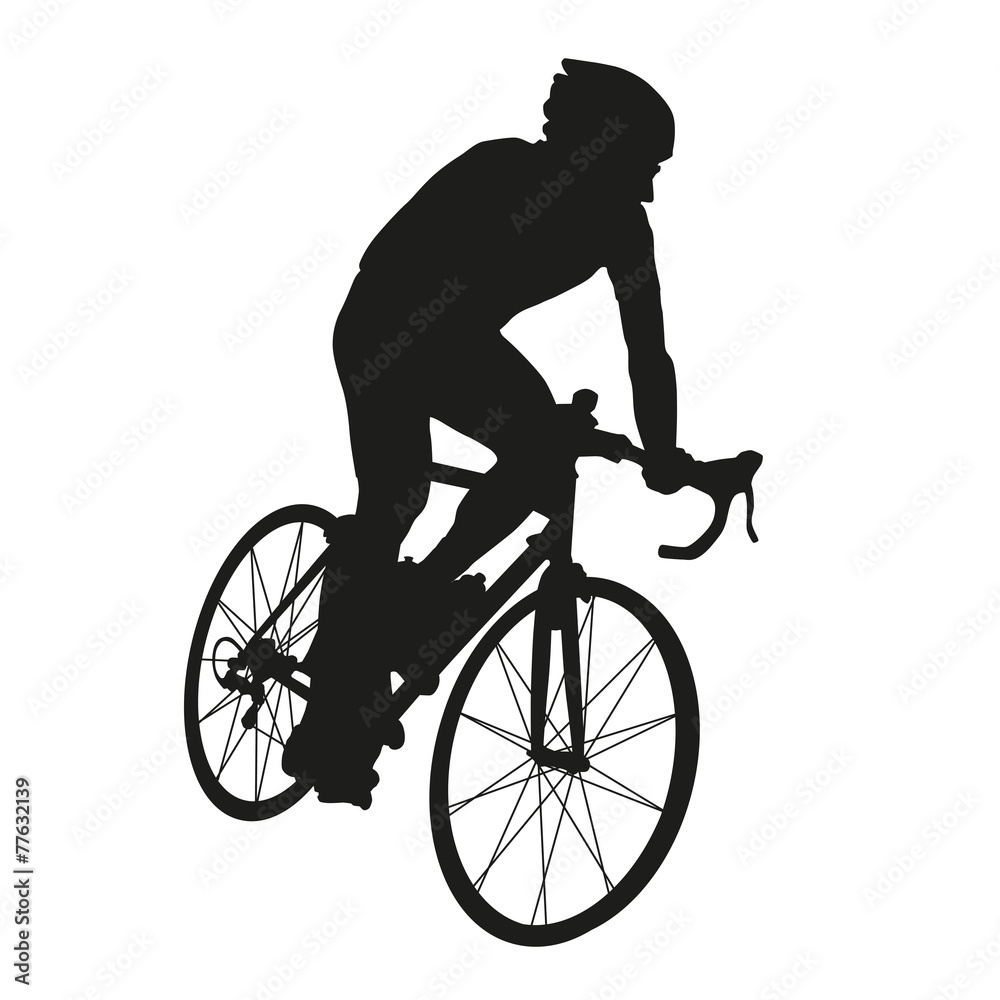 Cyclist silhouette Cyclist silhouette