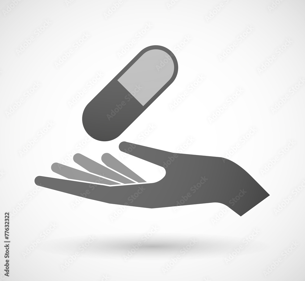 Hand giving a pill Hand giving a pill
