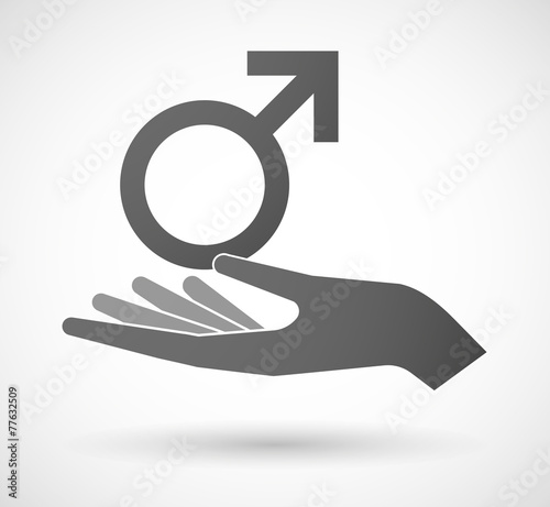 Hand giving a male sign
