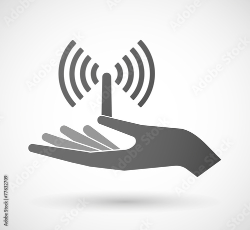 Hand giving an antenna