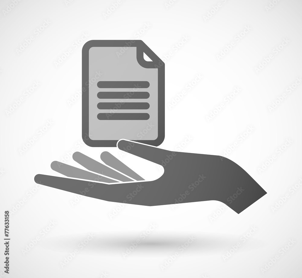 Hand giving a document Hand giving a document