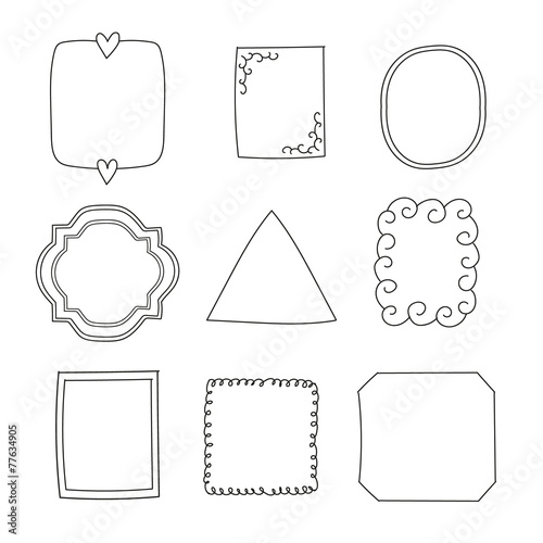 Set of simple funny black frame
