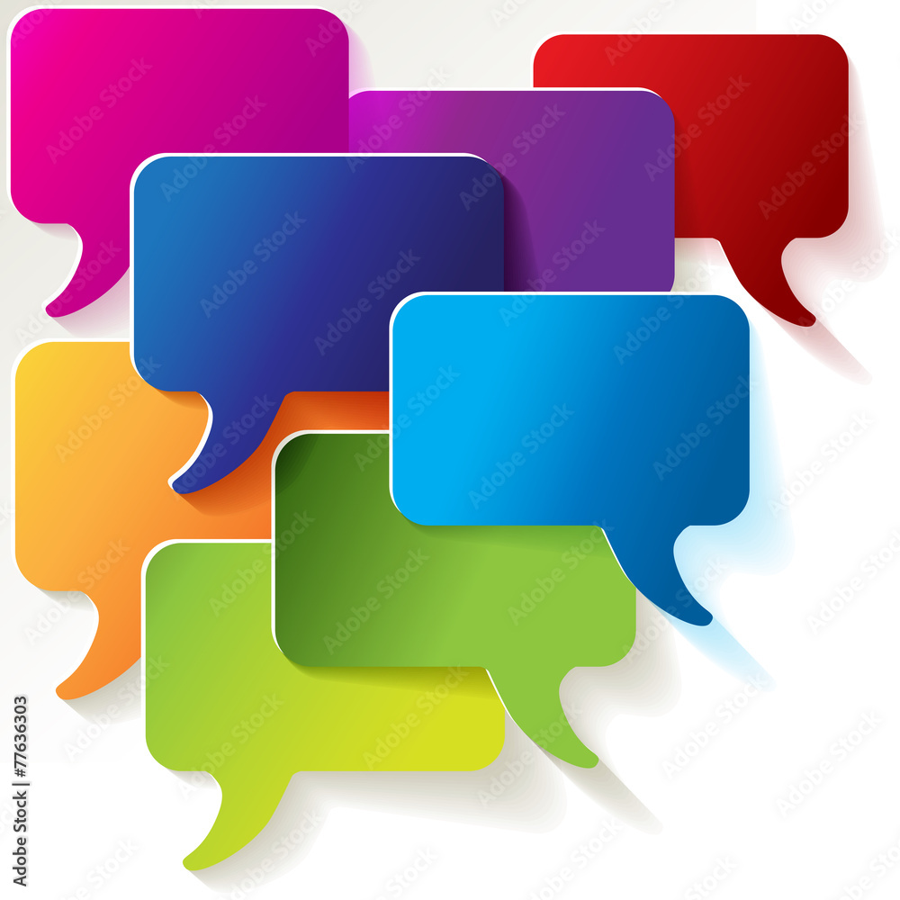 Speech bubbles colorful