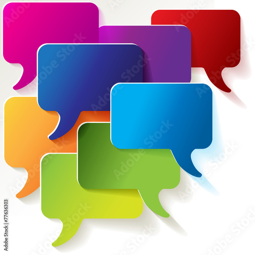 Speech bubbles colorful