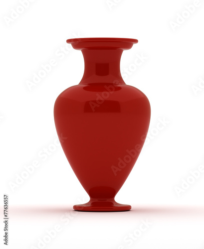 Single Red Vase