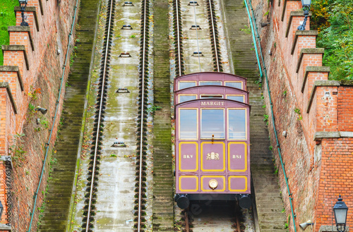Obraz na płótnie Budapest Castle hill funicular w salonie
