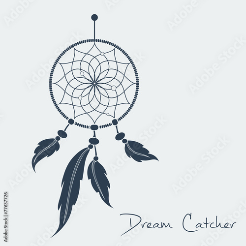 vector dream catcher black