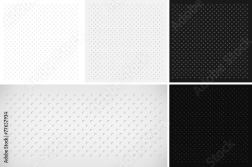 Vector set of dotted texture