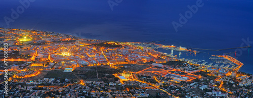 Denia port in night
