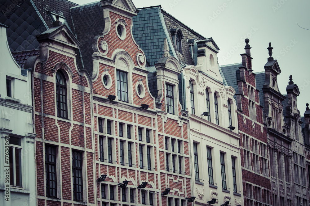 Fototapeta premium Guildhalls on the Grand Place, Brussels, Belgium