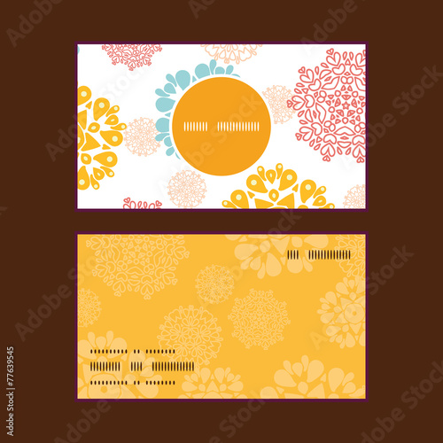 Vector abstract decorative circles stars vertical round frame