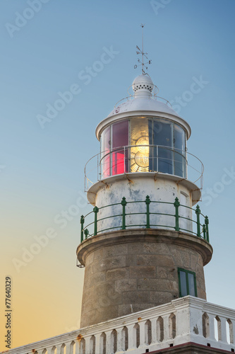 Lighted lighthouse lamp