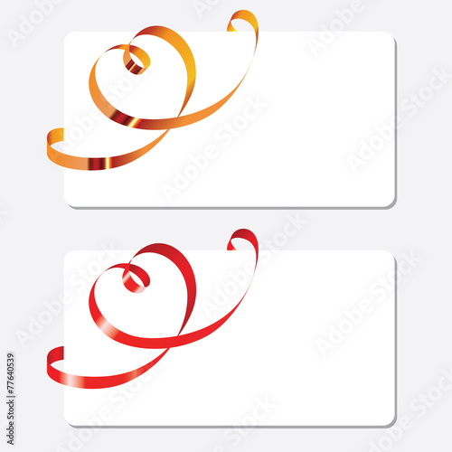Ribbons in shape of heart