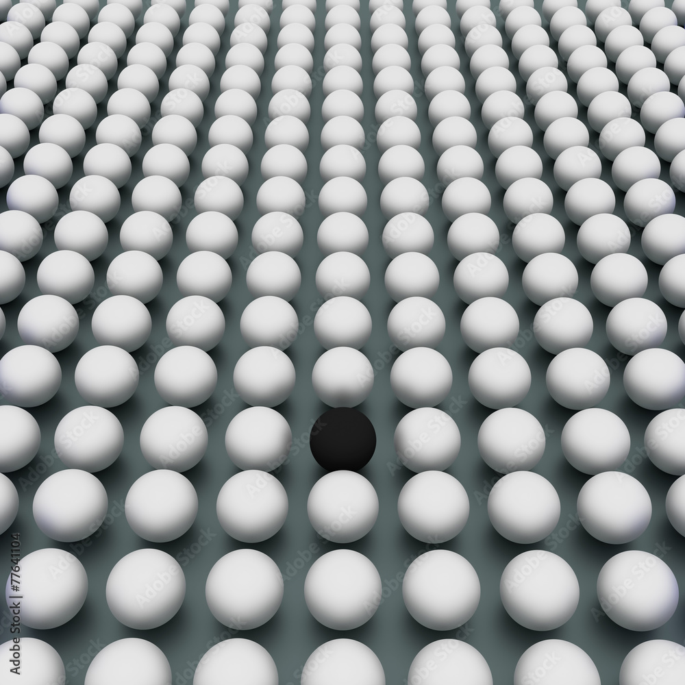 The special one, different from crowd, 3d abstract render The special one, different from crowd, 3d abstract render
