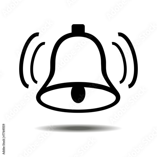 Obraz na płótnie Vector Bell Icon w salonie