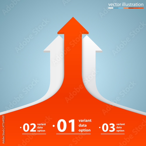 Arrows business growth. Vector