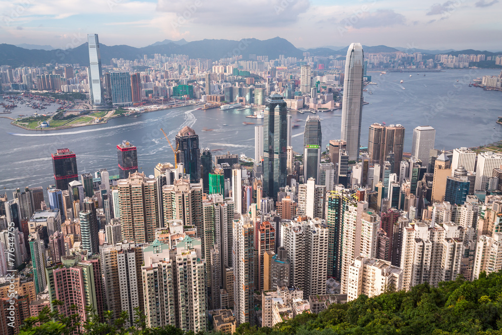 Fototapeta premium hong Kong skyline from The Peak