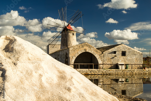 The salt pans of Nubia near Trapani (Sicily).