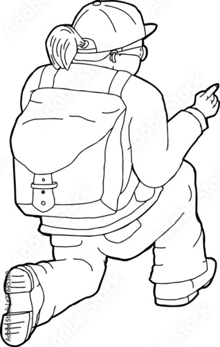 Outline of Female Pointing