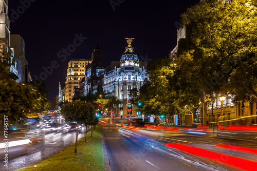 Madrid Spain at night © Nikolai Sorokin