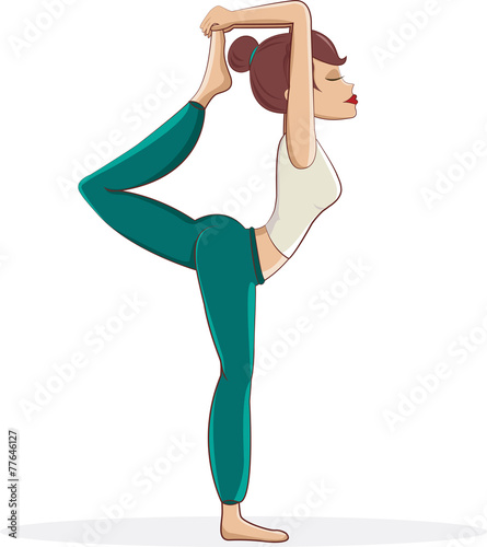 Beautiful young woman doing yoga