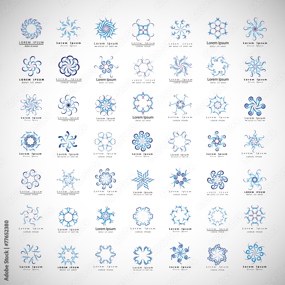 Unusual Monogram Set - Isolated On Gray Background - Vector Illustration, Graphic Design, Editable For Your Design Unusual Monogram Set - Isolated On Gray Background - Vector Illustration, Graphic Design, Editable For Your Design