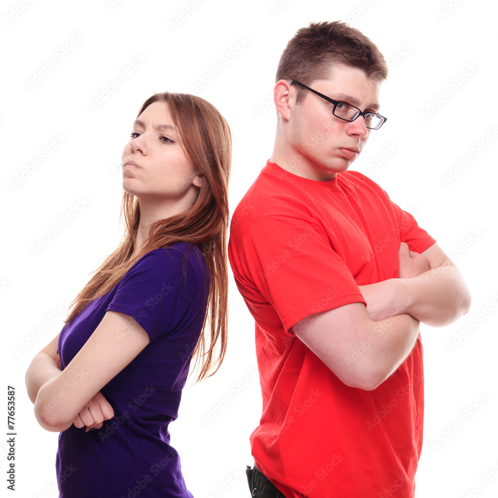 Two young people arguing Two young people arguing