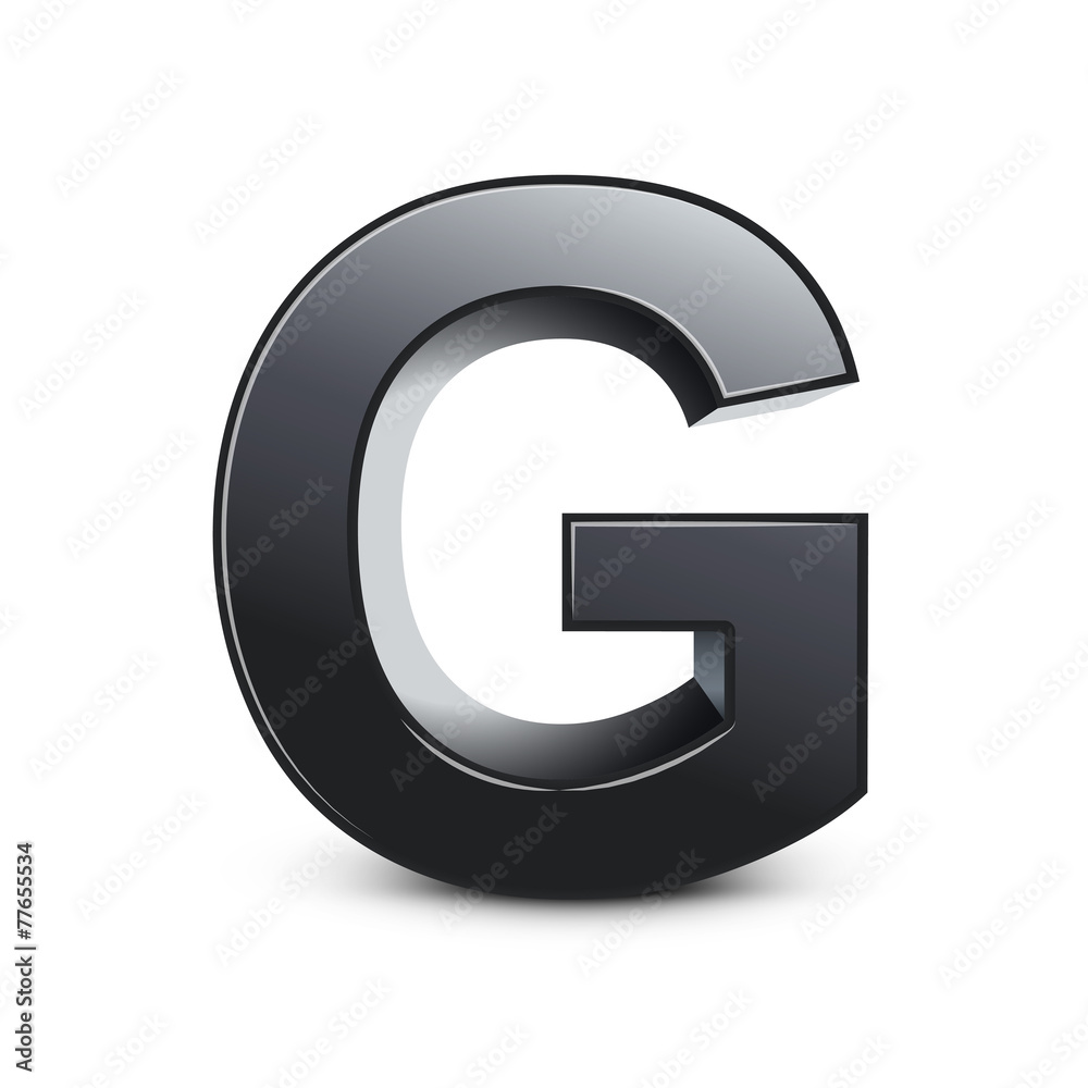 3d black letter G 3d black letter G