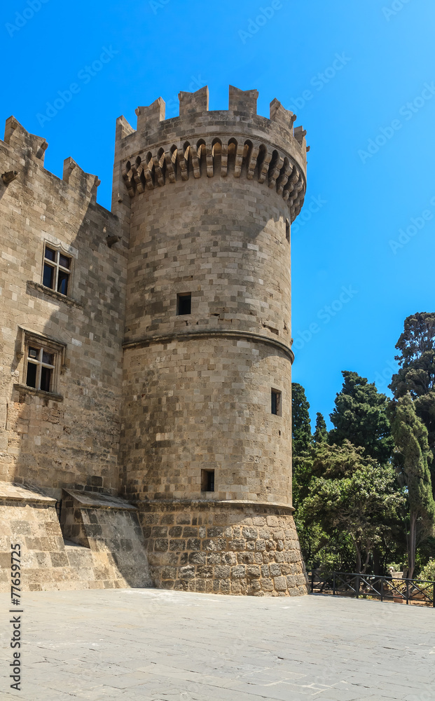 Tower Palace of the Grand Masters. Old Town. Rhodes Island. Gree