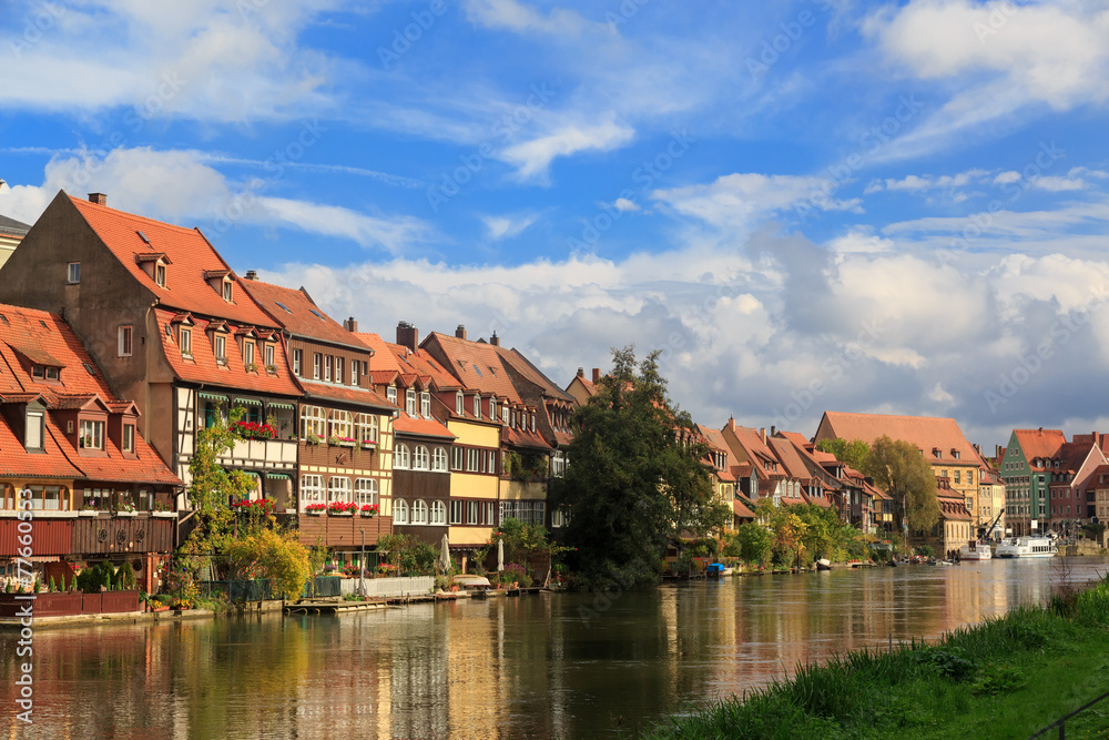 River and vintage houses in Bamberg
