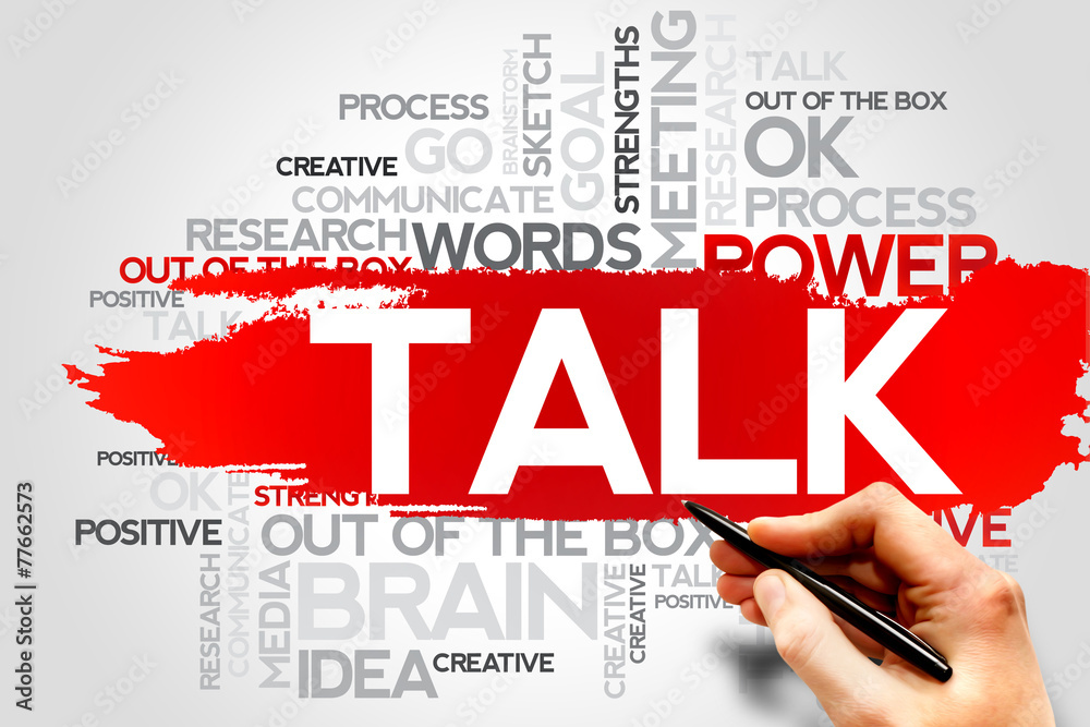 TALK word cloud, business concept TALK word cloud, business concept