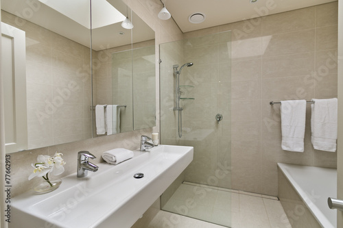 modern bathroom in luxury apartment