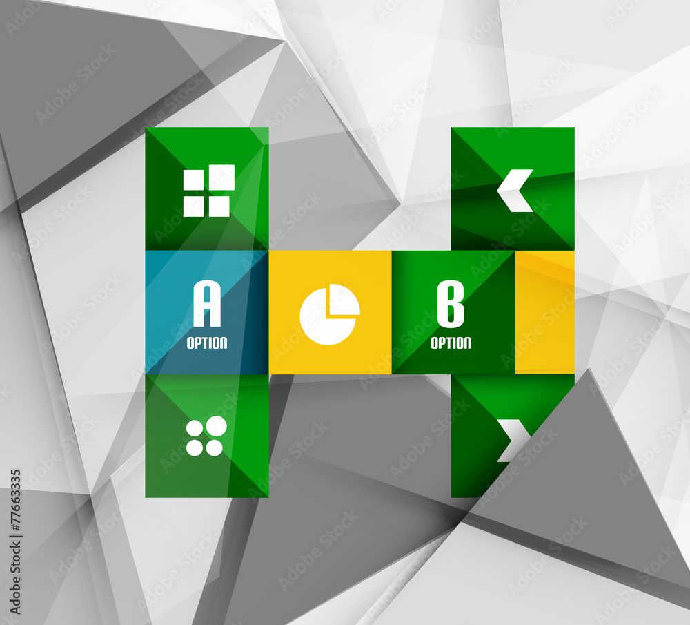 Business geometric option steps infographics Business geometric option steps infographics