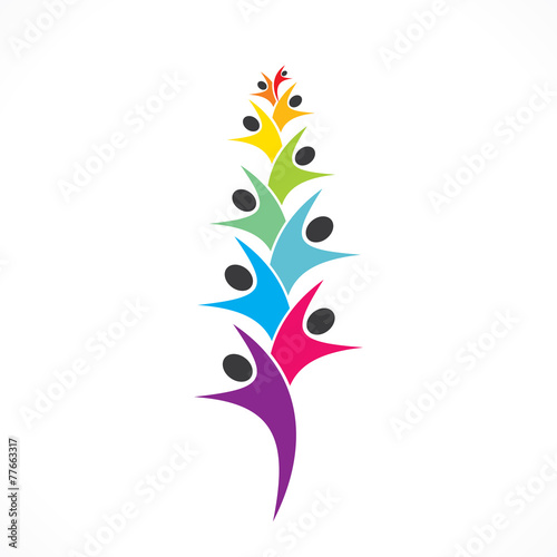 people team icon or people arrange in row design concept vector