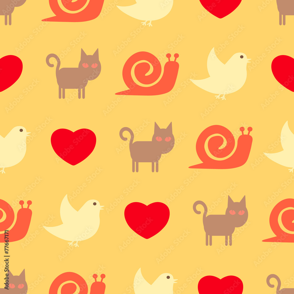 seamless background with pets seamless background with pets