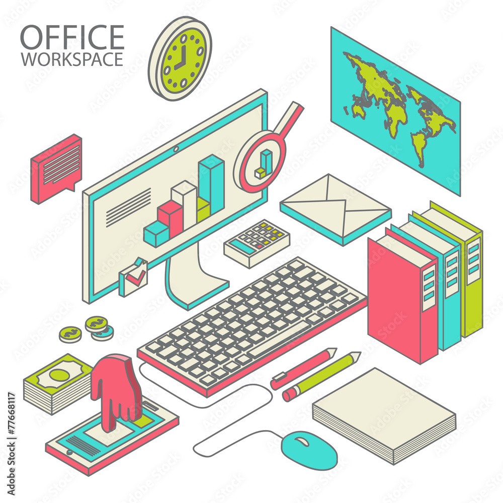 workspace concept vector. workspace concept vector.