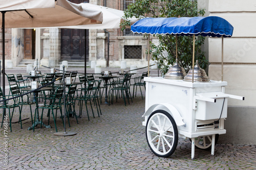 vintage ice cream cart