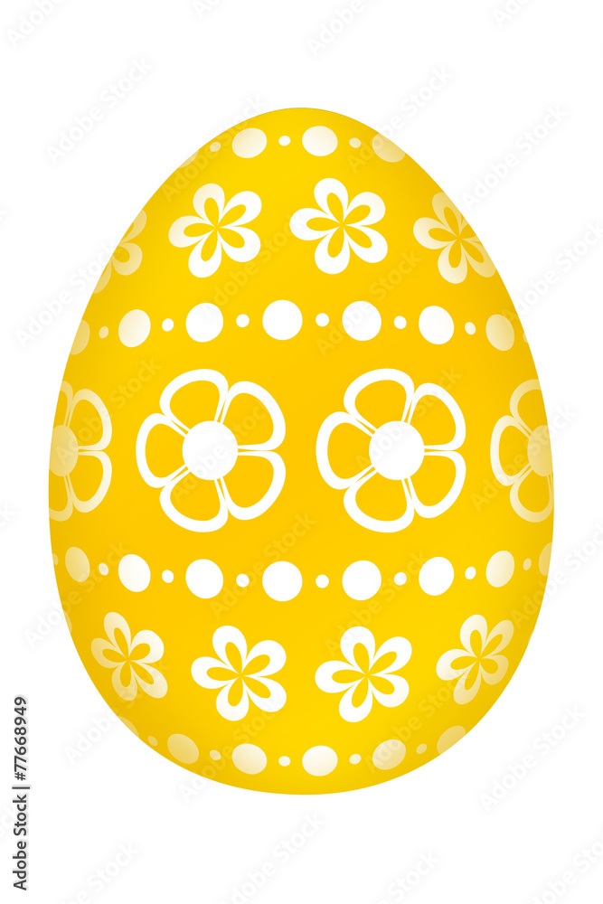 Oeuf de Pâques Fleurs Jaune Oeuf de Pâques Fleurs Jaune