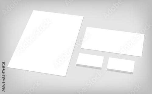 set of corporate identity template