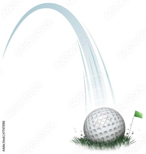 Canvas Print golf ball action